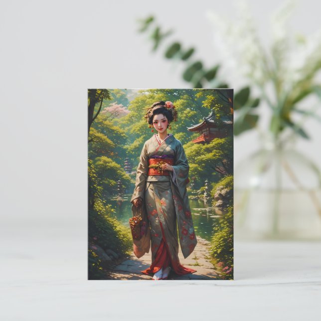 Cartão Postal Donna do Jardim Verde (Em pé/Frente)