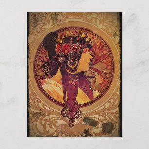 Cartão Postal Donna Orechini com Cabelo Vermelho