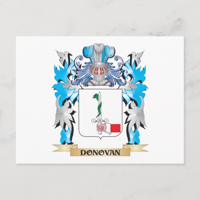 Cartão Postal Donovan Casaco de Armas - Proteção Familiar (Frente)