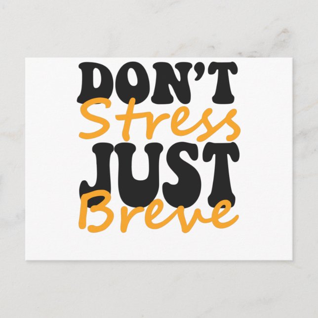 Cartão Postal Dont Stress Just Breve Dyslexia Funny ADHD Gift (Frente)