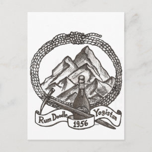 Cartão Postal Doodle do rum