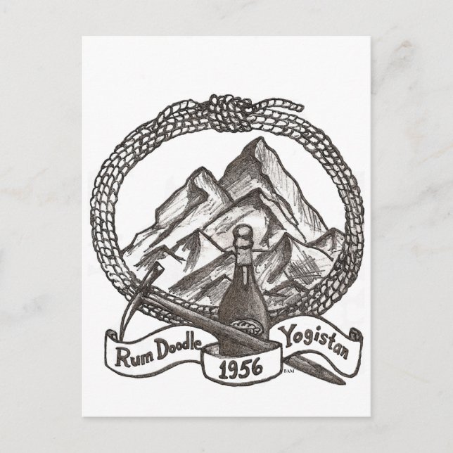 Cartão Postal Doodle do rum (Frente)