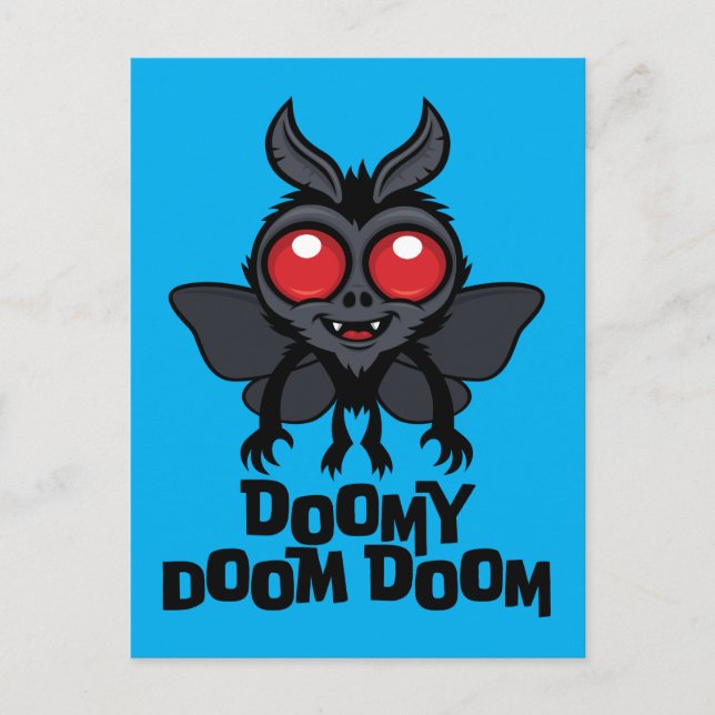 Cartão Postal Doomy Doom Doom Mothman Criptídeo Fofo (Frente)