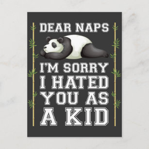 Cartão Postal Dormir Preguiçoso Dormindo Garoto Fofo De Panda