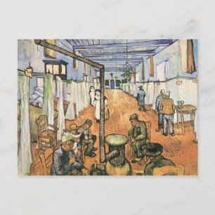 Cartão Postal Dormitory no Hospital de Arles por van Gogh
