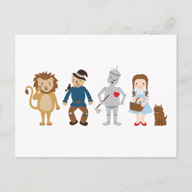 Cartão Postal Dorothy e Amigos (Frente)