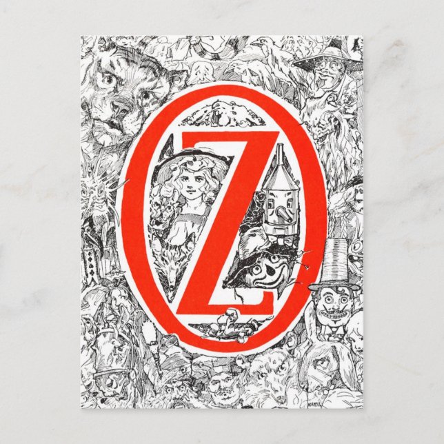 Cartão Postal Dorothy e The Wizard em Oz (Frente)