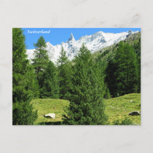 Cartão postal dos belos Alpes Suíços