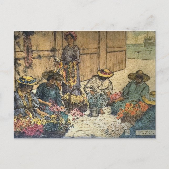 Cartão Postal Dos "dia Havaí" - Charles W. Bartlett leus (Frente)