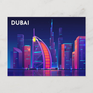 Cartão postal dos Emirados Árabes Unidos de Dubai