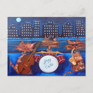 Cartão Postal dos Gatos de Jazz