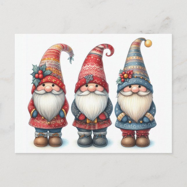Cartão postal dos Gnomos de Natal (Frente)