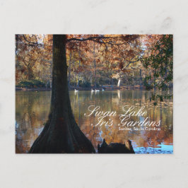 Cartão postal dos Jardins Swan Lake Iris