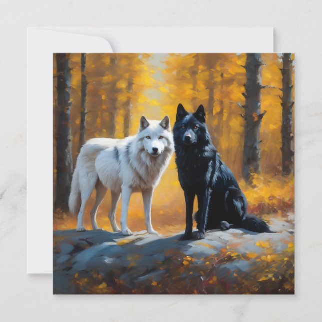 Cartão-postal dos Lobos Brancos Negros (Frente)