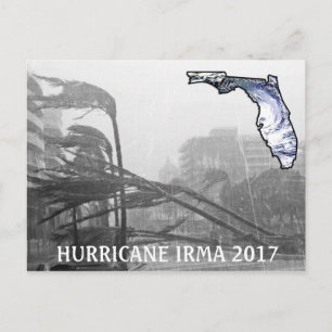 Cartão postal dos memorandos do furacão Irma Flo