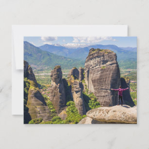 Cartão postal dos mosteiros de Meteora - Viagem de