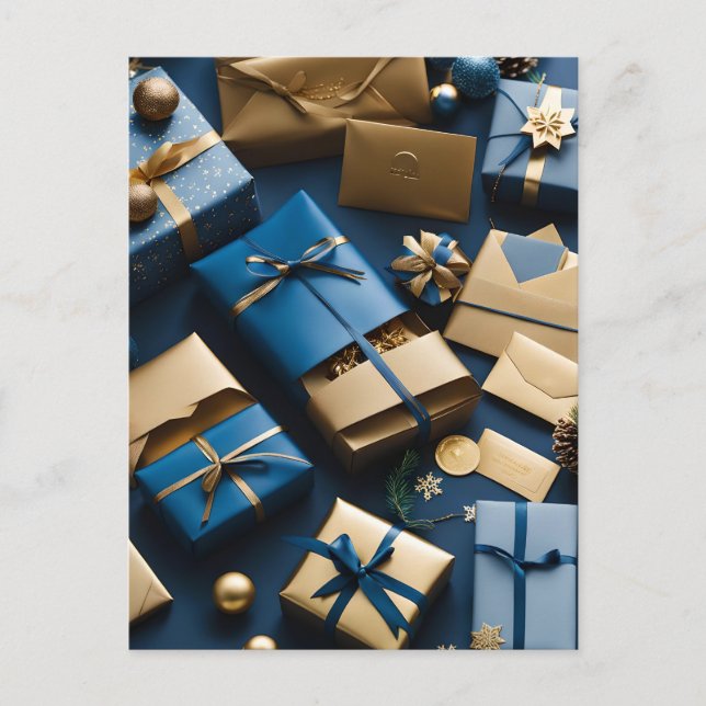 cartão postal dos pacotes de natal (Frente)