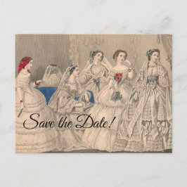 Cartão postal dos Vestidos de Noiva de Godey's 185