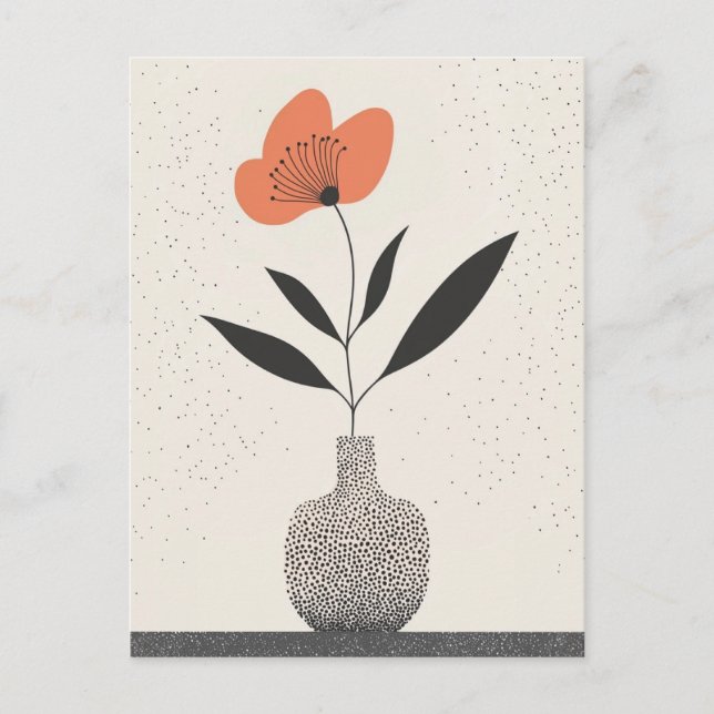 Cartão Postal Dot Dot Flower #001 (Frente)