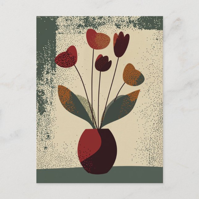 Cartão Postal Dot Dot Flower #002 (Frente)