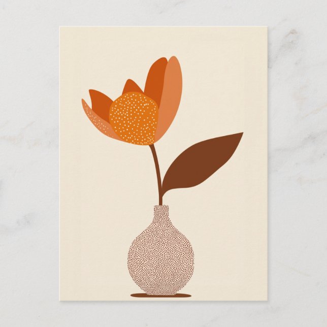 Cartão Postal Dot Dot Flower #009 (Frente)