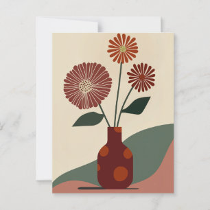 Cartão Postal Dot Dot Flower #010