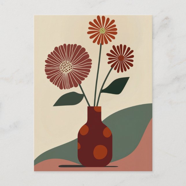 Cartão Postal Dot Dot Flower #010 (Frente)