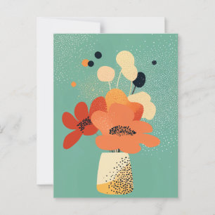 Cartão Postal Dot Dot Flower #011