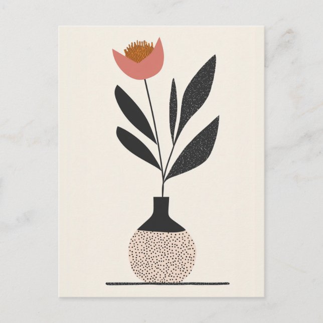 Cartão Postal Dot Dot Flower #013 (Frente)