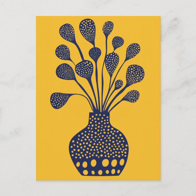 Cartão Postal Dot Dot Flower #014 (Frente)