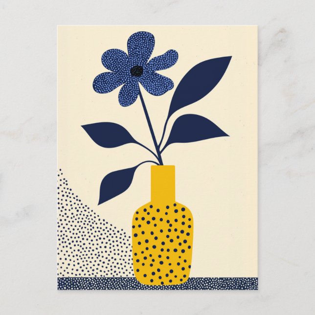 Cartão Postal Dot Dot Flower #015 (Frente)