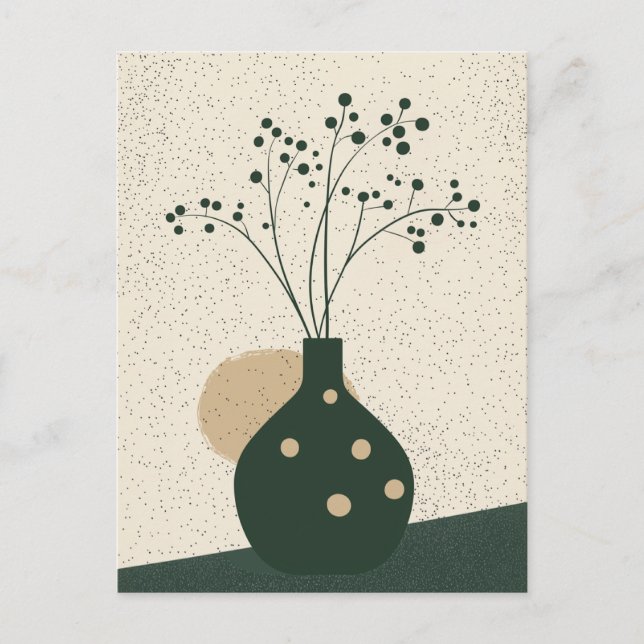 Cartão Postal Dot Dot Flower #017 (Frente)