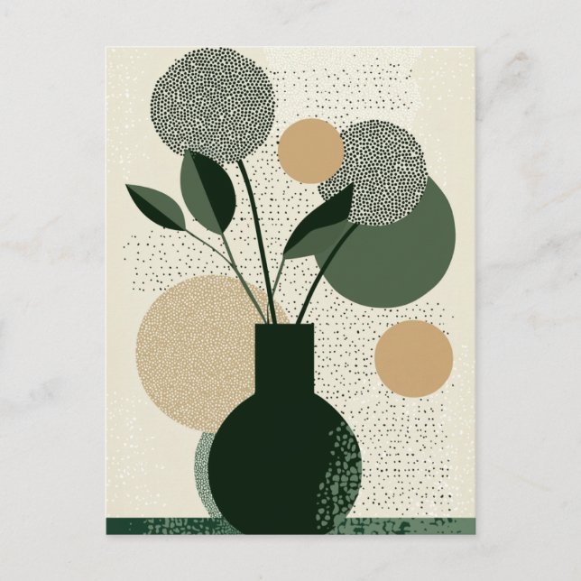 Cartão Postal Dot Dot Flower #018 (Frente)