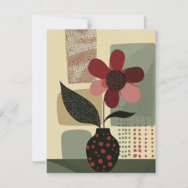 Cartão Postal Dot Dot Flower #020