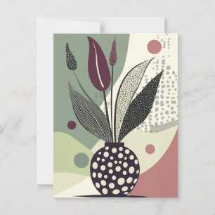 Cartão Postal Dot Dot Flower #021