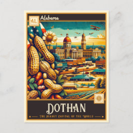 Cartão Postal Dothan, Alabama | Vintage