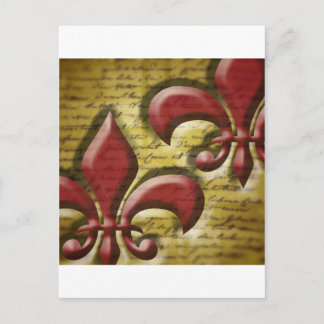 Cartão Postal Double Fleur de Lis