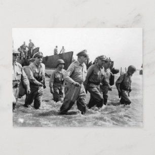 Cartão Postal Douglas MacArthur pousa na Ilha Leyte Philippine