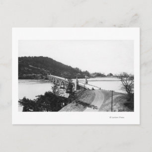 Cartão Postal Dourada Beach, ponte Oregon sobre o rio Rogue