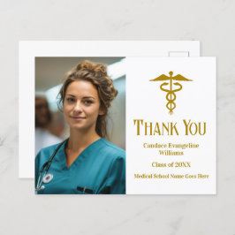 Cartão Postal Dourada Faculdade de Medicina Foto de Graduação Ob