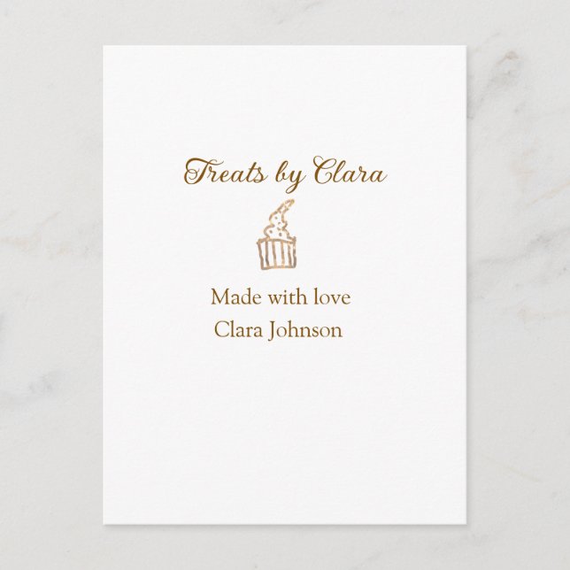 Cartão Postal Dourada faísca trata padaria feita com nome de adi (Frente)