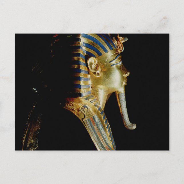 Cartão Postal Dourada máscara de Tutankhamun (Frente)