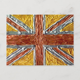 Cartão Postal Dourada Prata Bronze Londres Bandeira Esportes Bri