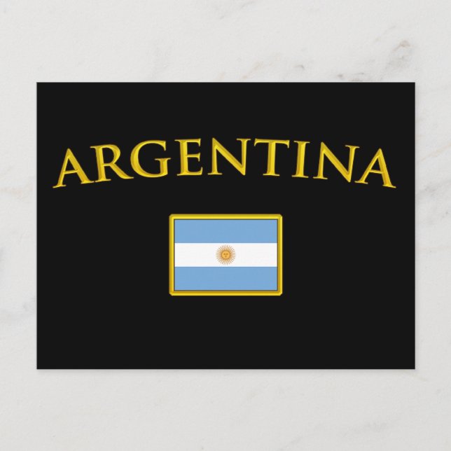 Cartão Postal Dourado argentino (Frente)