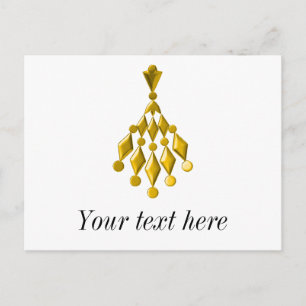 Cartão Postal Dourado candelabro