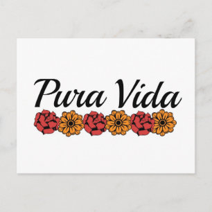 Cartão Postal Dourado e vermelho Marigold Pura Vida