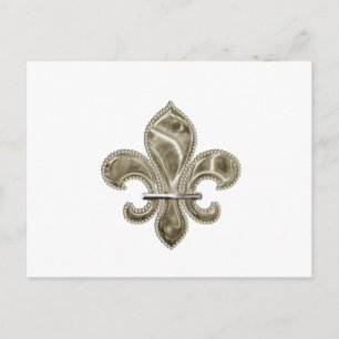 Cartão postal Dourado Fleur de Lis