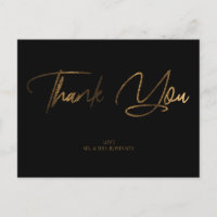 Dourado Glitter Chic Black Obrigado Personalizado