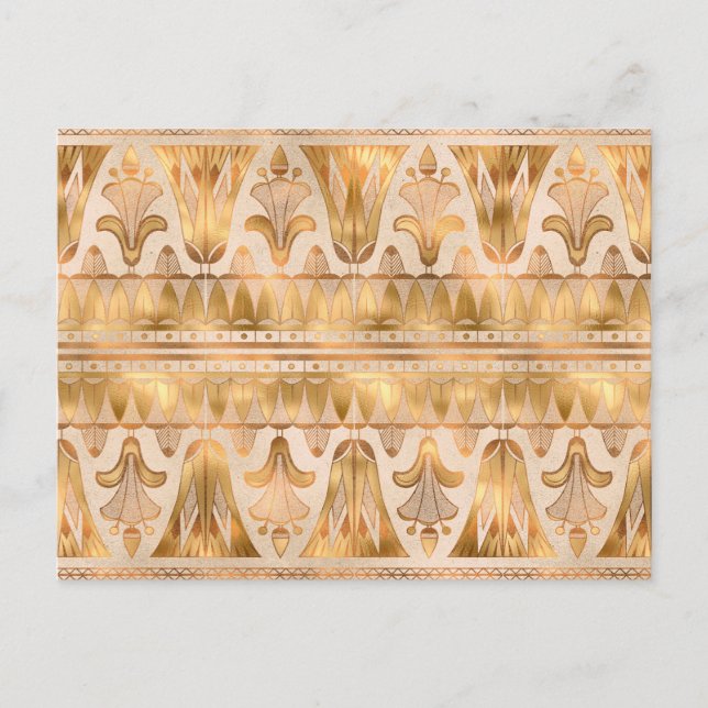 Cartão Postal Dourado Shimmer Art Deco (Frente)