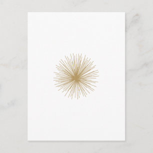 Cartão Postal Dourado Sputnik Starburst